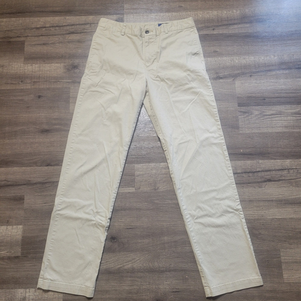 Polo Ralph Lauren Pants Boys Sz 18  Beige Khaki Straight Leg Chino Cotton